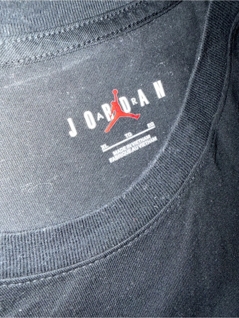 Jordan Black Short-Sleeve Logo Tee XL